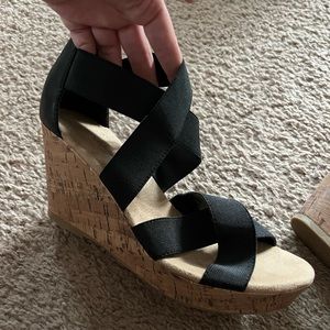 Black wedges size 8.5